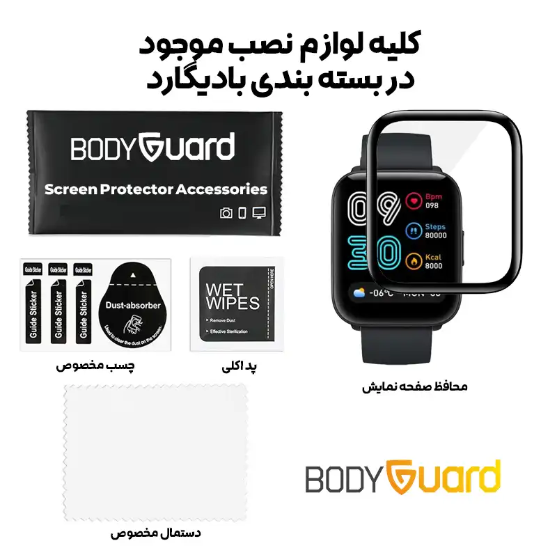 محافظ صفحه نمایش بادیگارد مدل PMMA مناسب برای ساعت هوشمند میبرو Mibro C2