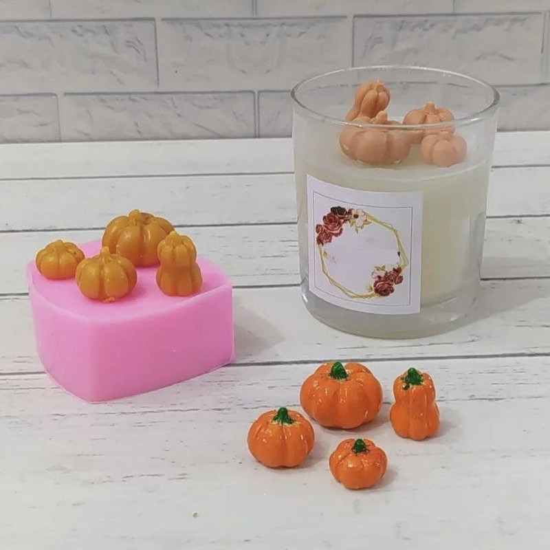 قالب شمع مدل کدوهای نقلی مجموعه 4 عددی