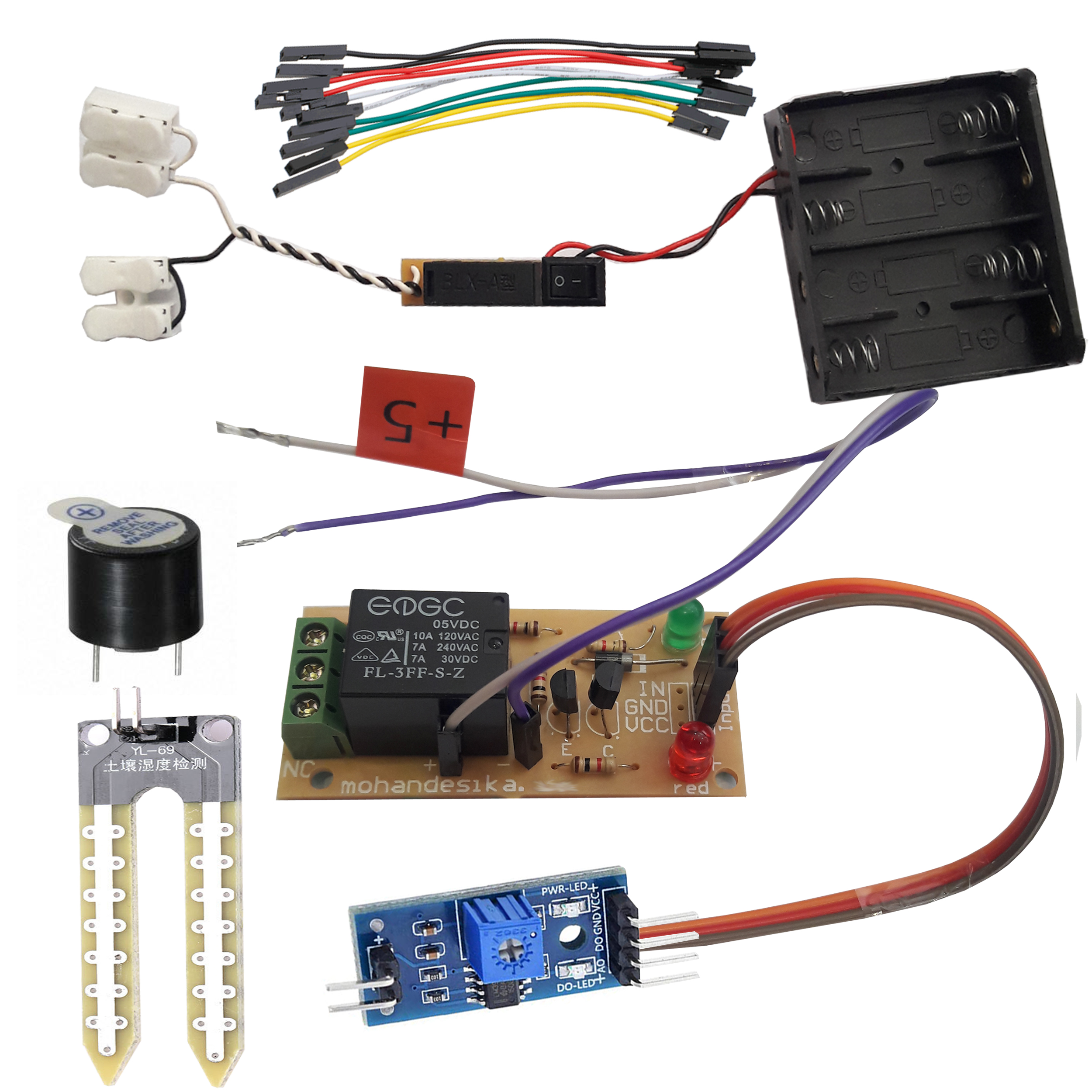 کیت آموزش الکترونیک مهندسیکا مدل ماژول تشخیص رطوبت خاک گل و باغچه SOIL-05