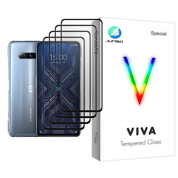 محافظ صفحه نمایش جانبو مدل Viva Glass MIX004 مناسب برای گوشی موبایل شیائومی Black Shark 4 بسته چهار عددی