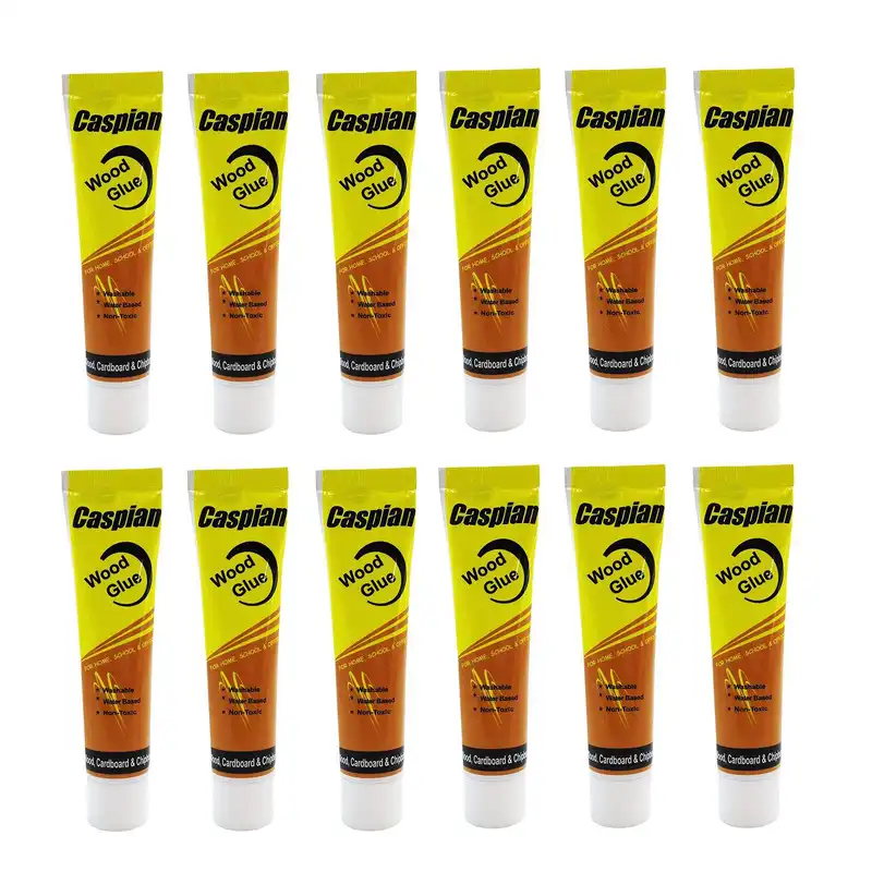چسب چوب کاسپین مدل Washable حجم 47 میلی لیتر بسته 12 عددی