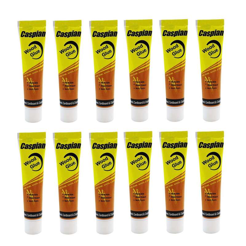 چسب چوب کاسپین مدل Washable حجم 47 میلی لیتر بسته 12 عددی