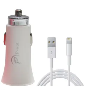  شارژر فندکی پی نت  مدل PS-251 به همراه کابل تبدیل  لایتنینگ
