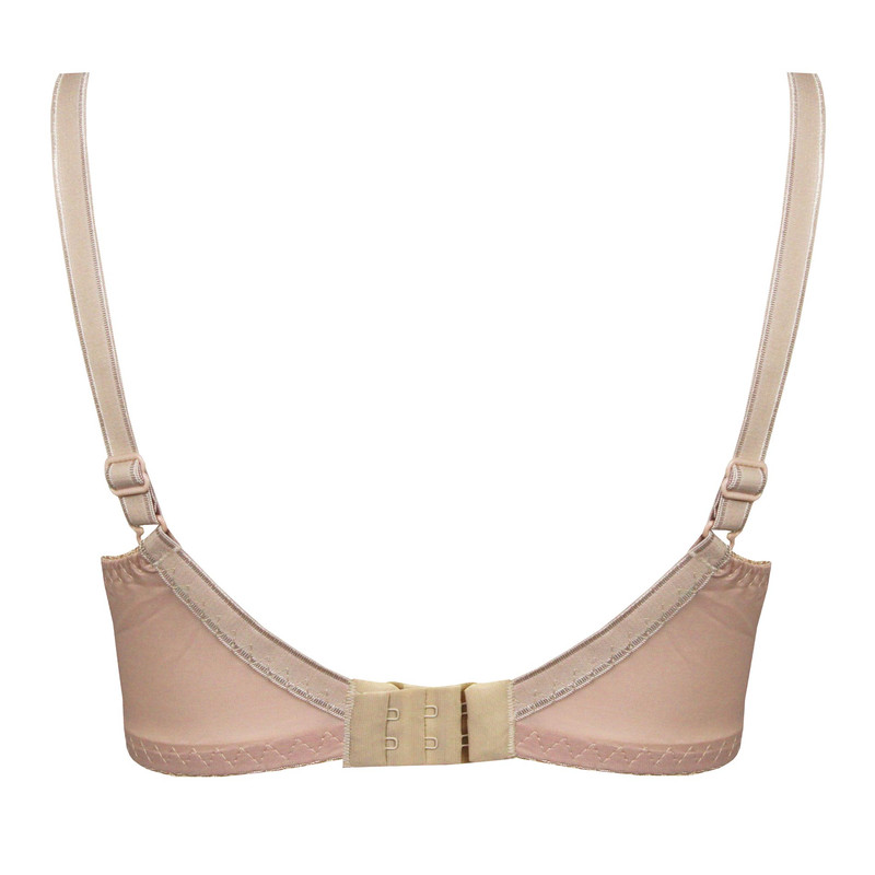 سوتین زنانه پانیذ مدل فنردار گیپوری کد 66364-new رنگ کرم