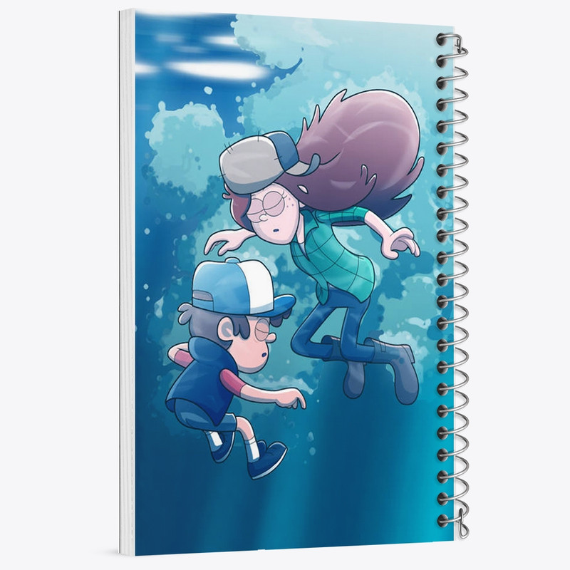 دفتر مشق 50 برگ خندالو طرح آبشار جاذبه کد F2246