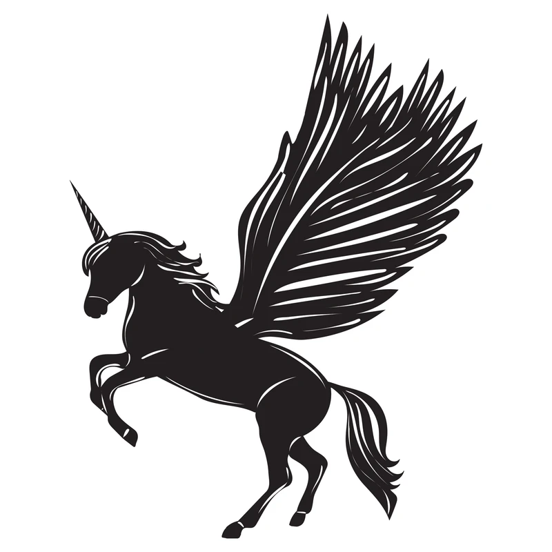 استیکر پارچه و لباس مدل dtf طرح یونیکورن کد H20.1155 مجموعه 3 عددی