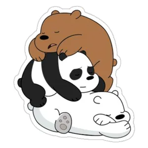 استیکر لپ تاپ طرح خرس مدل sks02