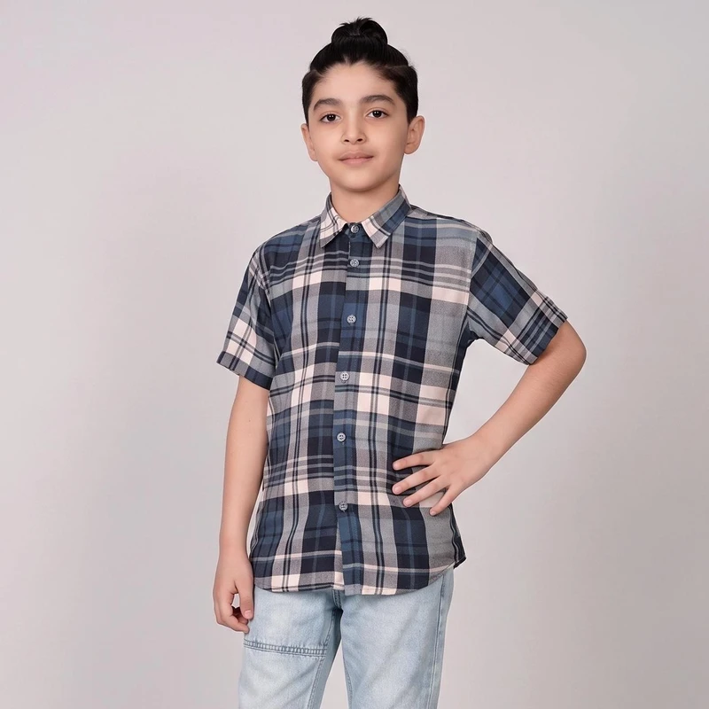 پیراهن پسرانه مدل چهارخانه کد KAM_A121232