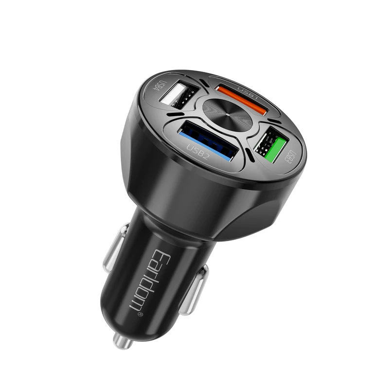 شارژر فندکی 18 وات ارلدام مدل 4USB CAR CHARGER