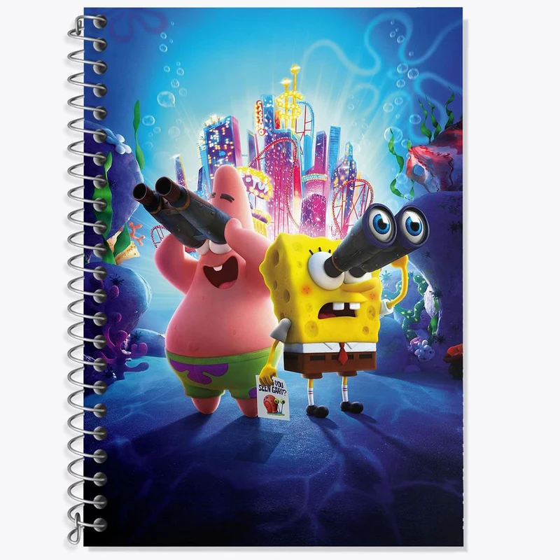 دفتر لغت 50 برگ خندالو مدل باب اسفنجی و پاتریک کد 4737