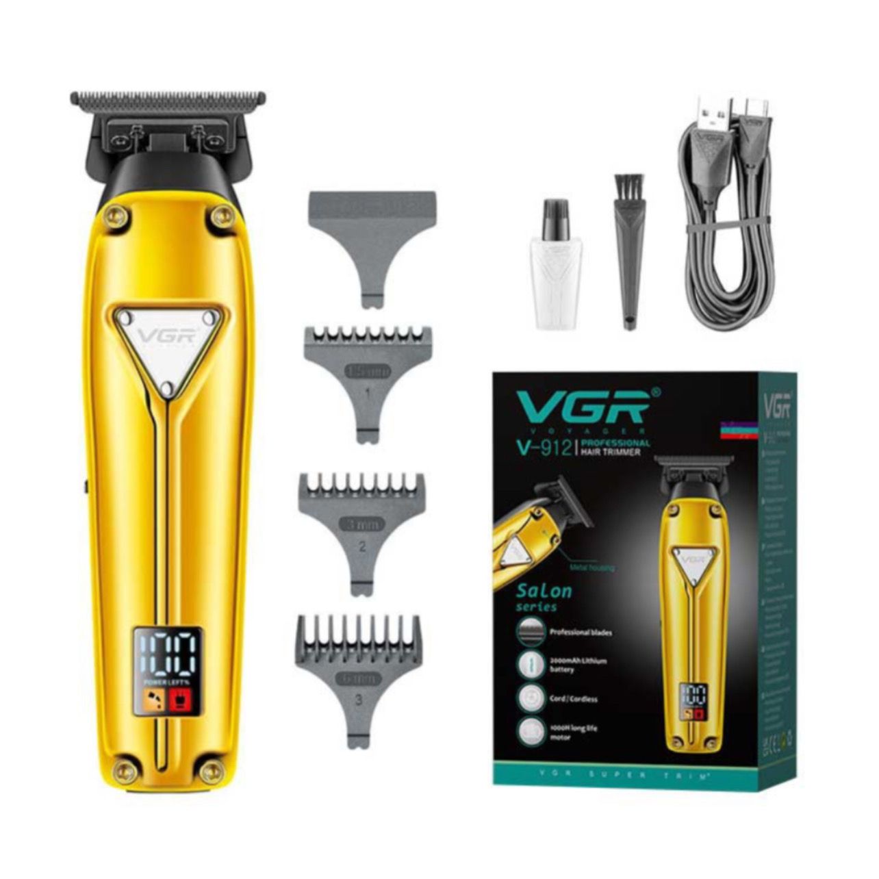 ماشین اصلاح موی سر و صورت وی جی ار مدل V-912 -  - 3