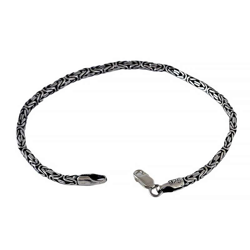 دستبند نقره مردانه ملک زیور مدل کرال طرح سیاه قلم کد 901