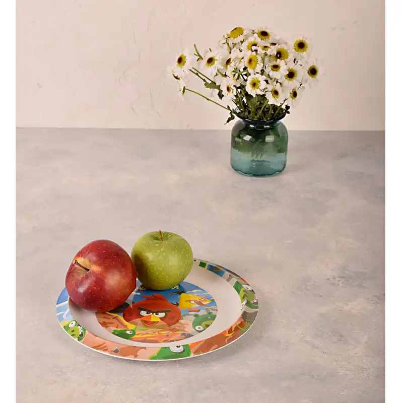 بشقاب کودک مهروز کد 5026 طرح انگری برد