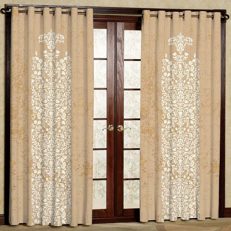 پرده طرح گل ریز مدل مخمل پانچی کد 2_1733 W سایز 140x280 سانتی متر