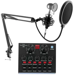 میکروفون استودیویی دراگون ساند مدل BM3000 همراه با کارت صدا