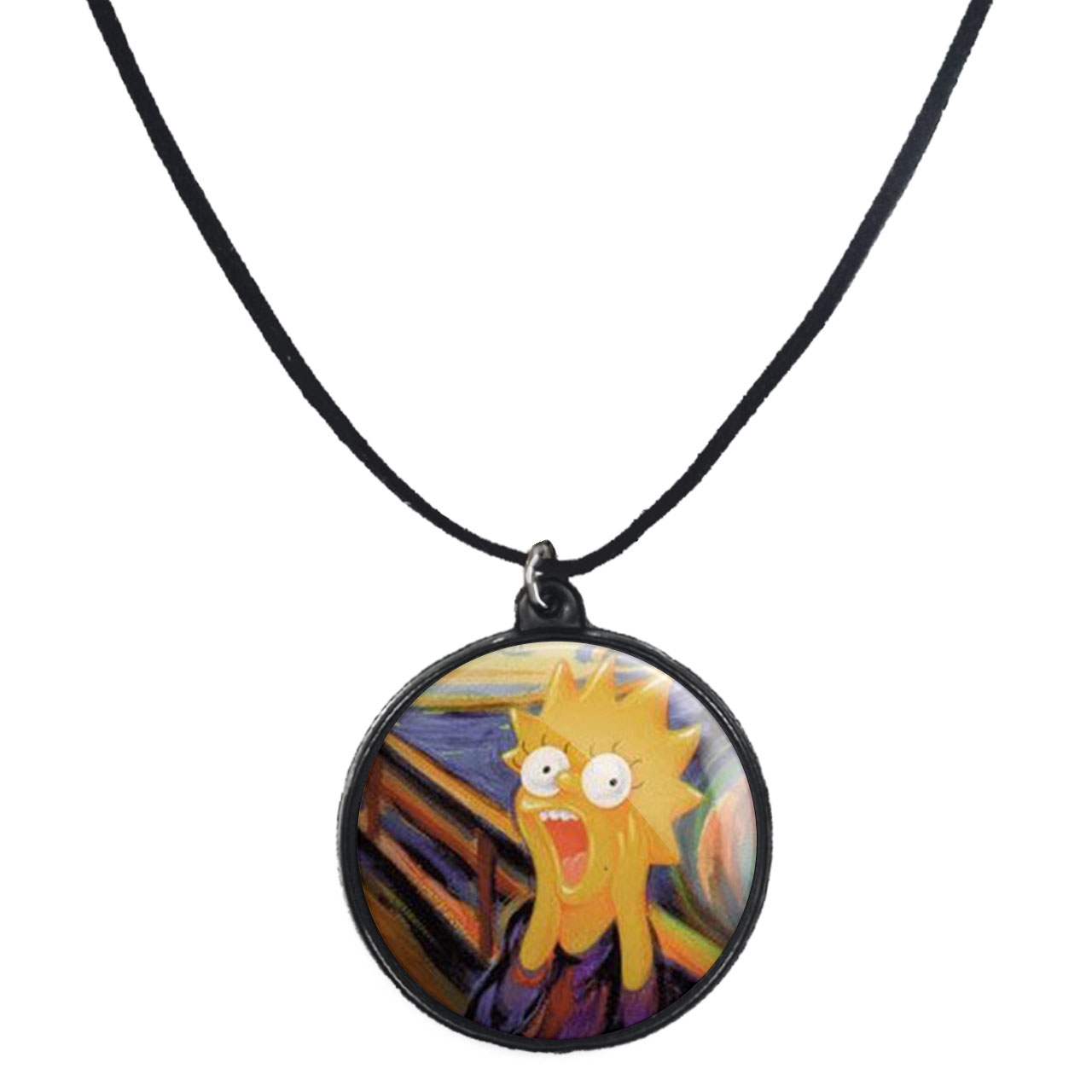 گردنبند پرمانه طرح سیمپسون ها کد pmb.21275 مدل دو طرفه