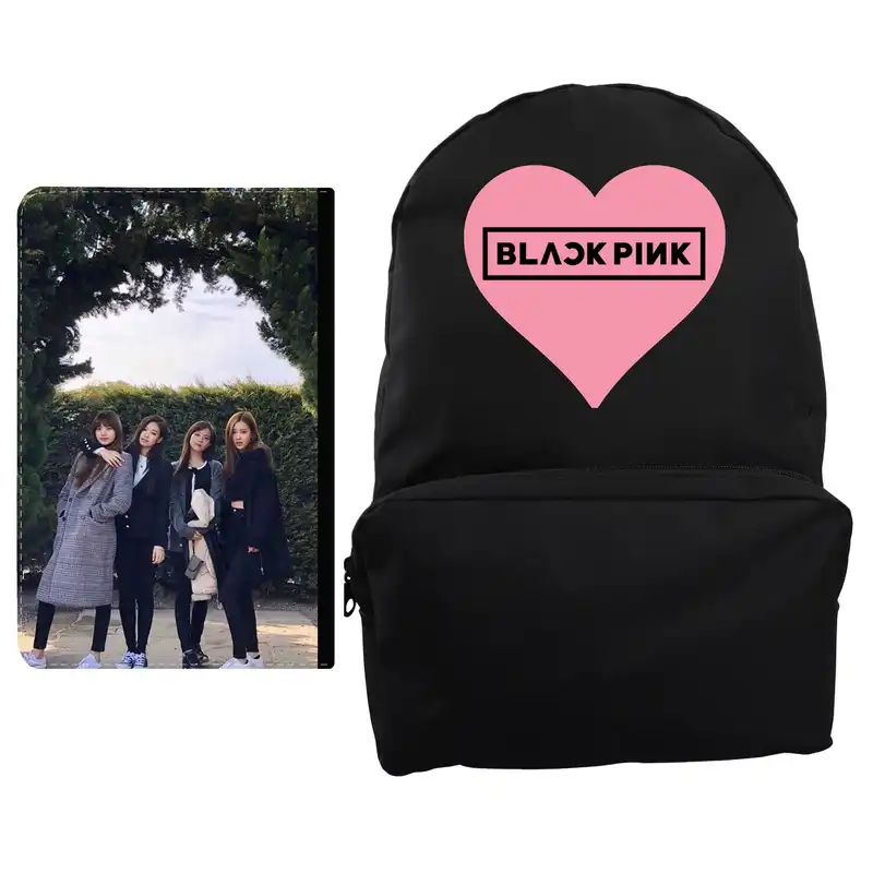 کوله پشتی مدل گروه موسیقی بلک پینک کد 2013 به همراه کلاسور