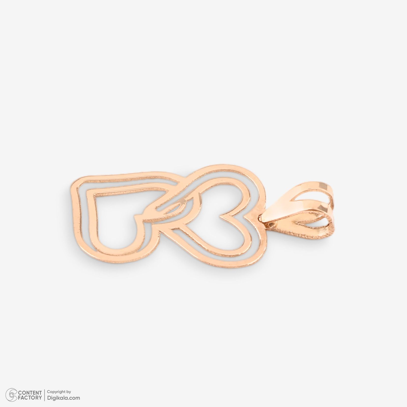 نیم ست طلا 18 عیار زنانه حافا گلد مدل قلب کد nim06 -  - 11