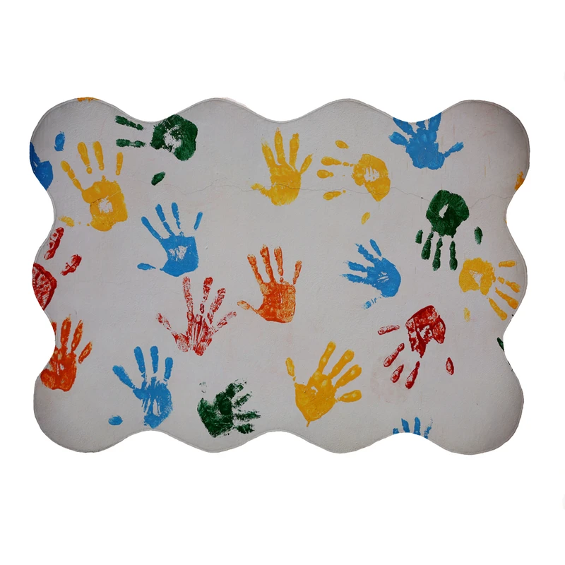 پادری مدل دالبر طرح دست رنگی کد 6163 سایز 80x110 سانتی متر 