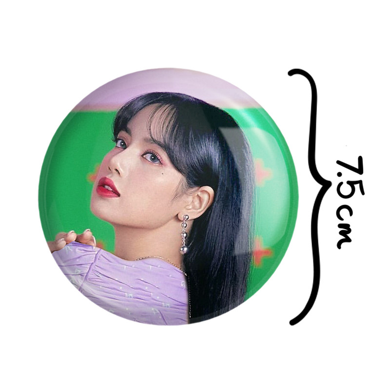 آینه جیبی خندالو مدل لیسا بلک پینک Black Pink  کد 14294