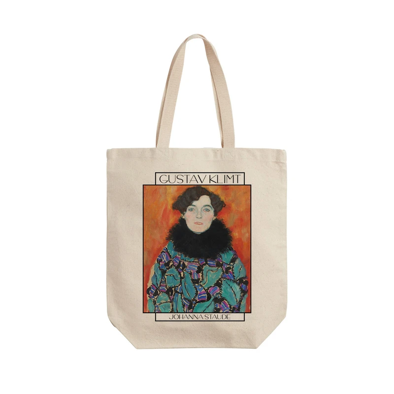 ساک خرید ترمه طراحان ایده مدل پرتره یوهانا استود از کلیمت کد art0093 - L