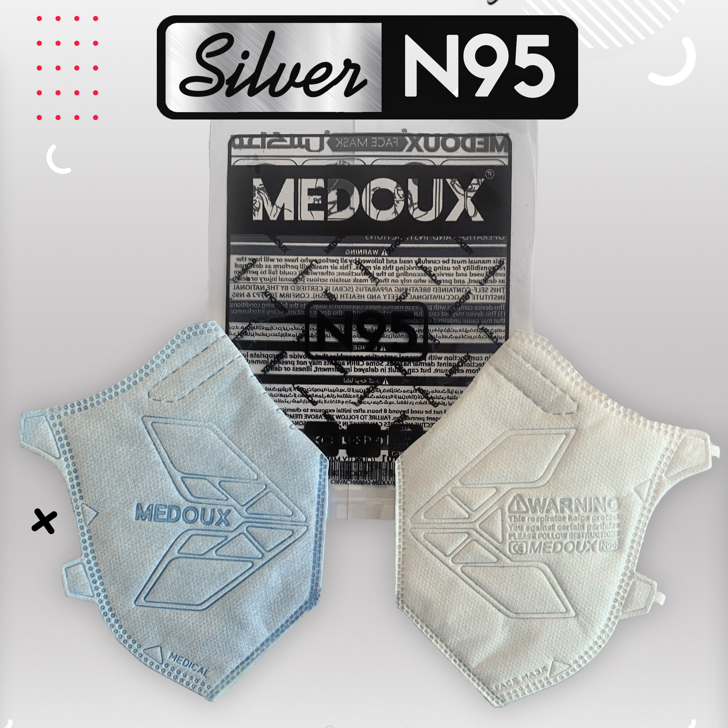 ماسک تنفسی مداکس مدل ان95 مجموعه 12 عددی