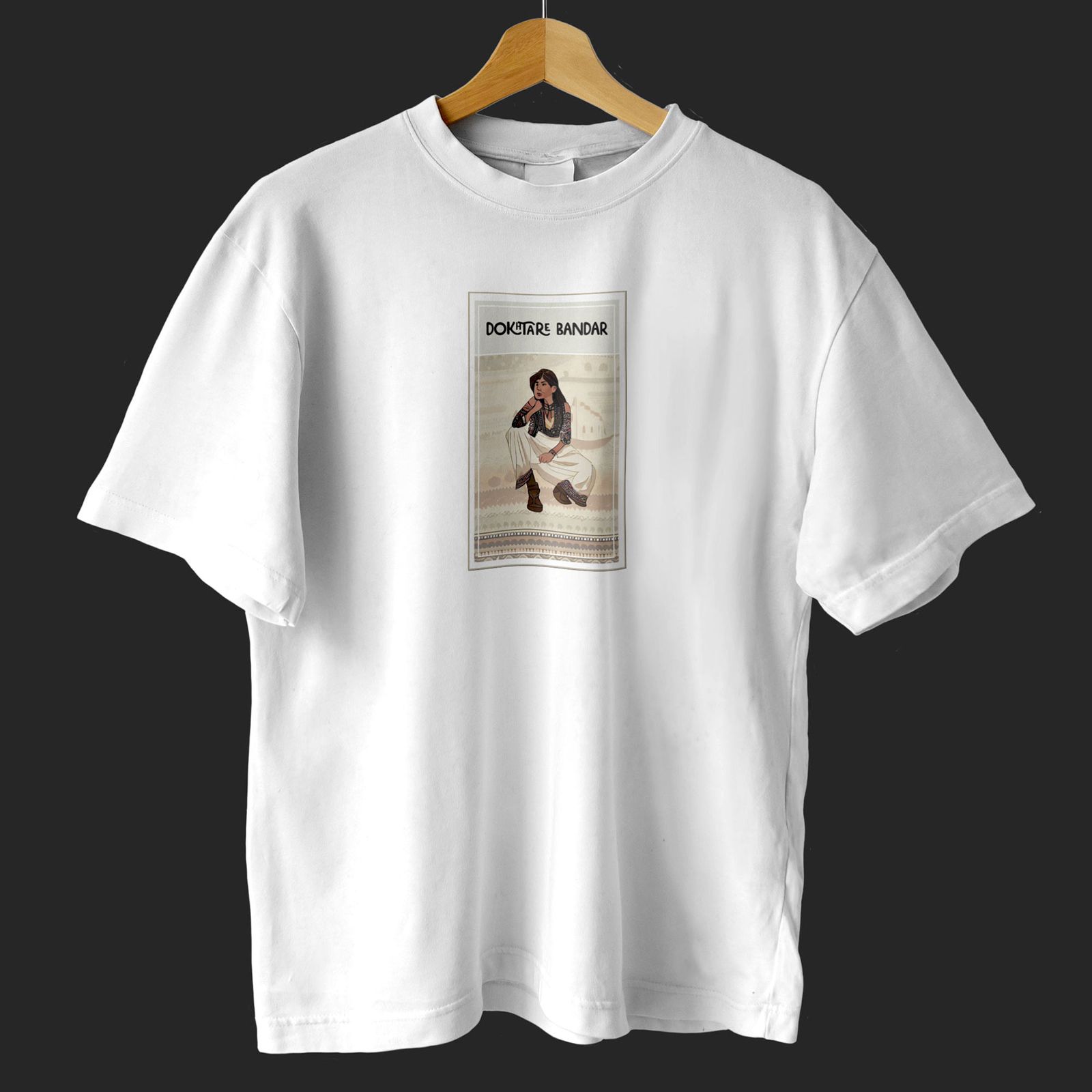 تی شرت اورسایز آستین کوتاه مردانه زگماک مدل دختر بندر -  - 3