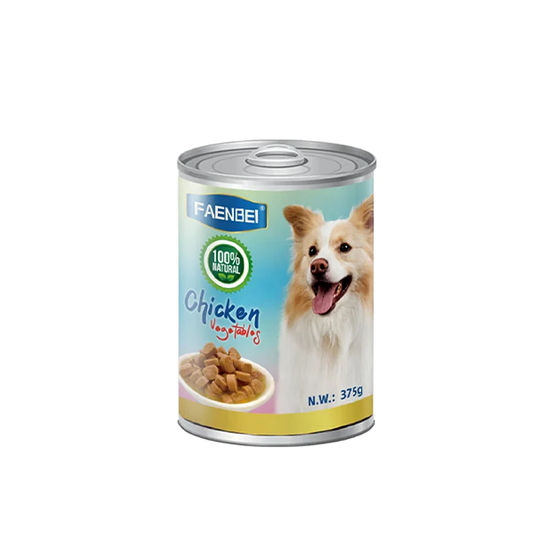 کنسرو غذای سگ فنبی مدل Chunk in Gravy طعم مرغ و سبزیجات وزن ۳۷۵ گرم