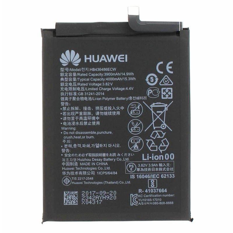 باتری موبایل مدل HB436486ECWTR ظرفیت 4000 میلی آمپر ساعت مناسب برای گوشی هوآوی MATE 10