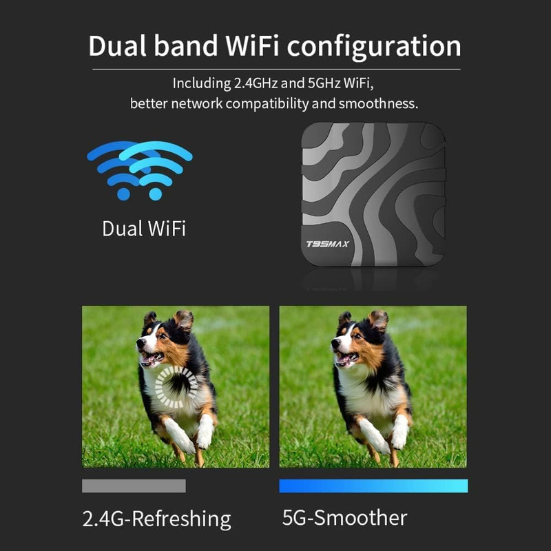 اندروید باکس مدل T95MAX 32/4GB به همراه کیبورد بیسیم