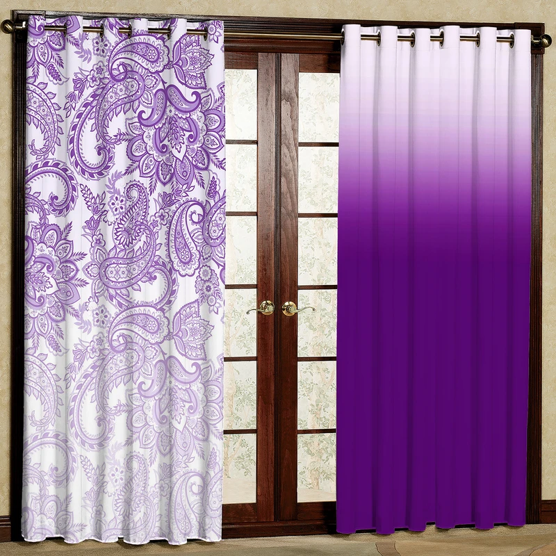 پرده مدل بته جقه مخمل پانچی کد 1303a سایز 200x140 سانتی متر