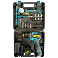 پیچ گوشتی چکشی شارژی سه نظام فلزی 10 میلیمتر 108 ولت جاب مدل JB-108 BS INSERT مجموعه 45 عددی