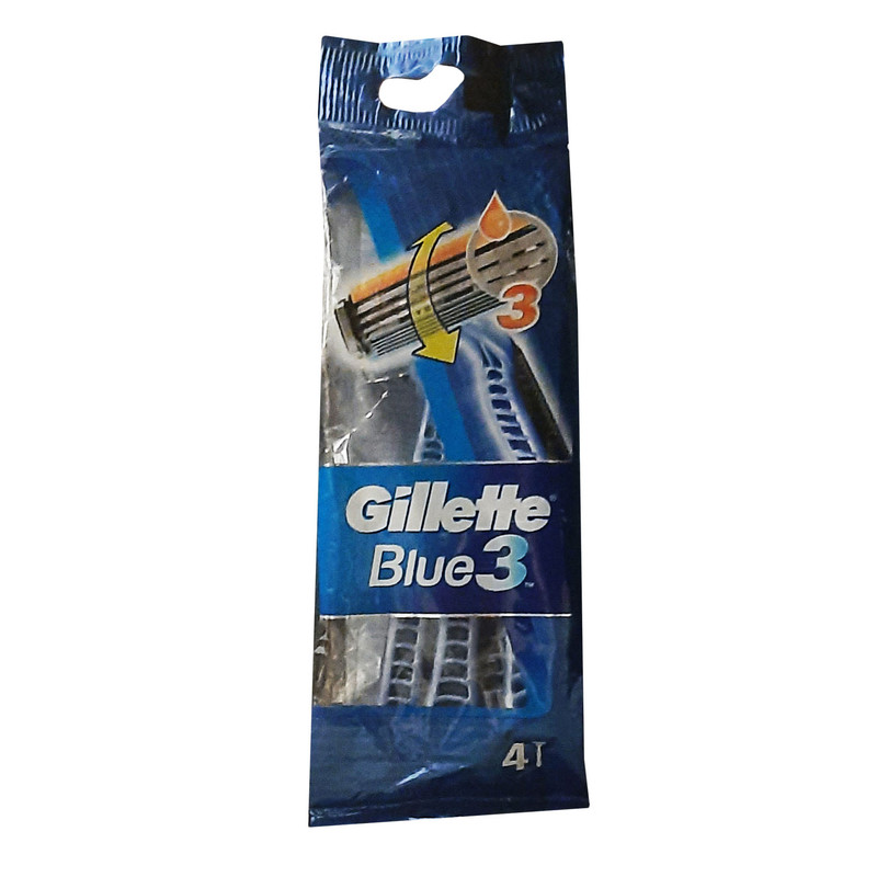 خود تراش ژیلت مدل Blue 3 بسته 4 عددی خود تراش ژیلت مدل Blue 3 بسته 4 عددی