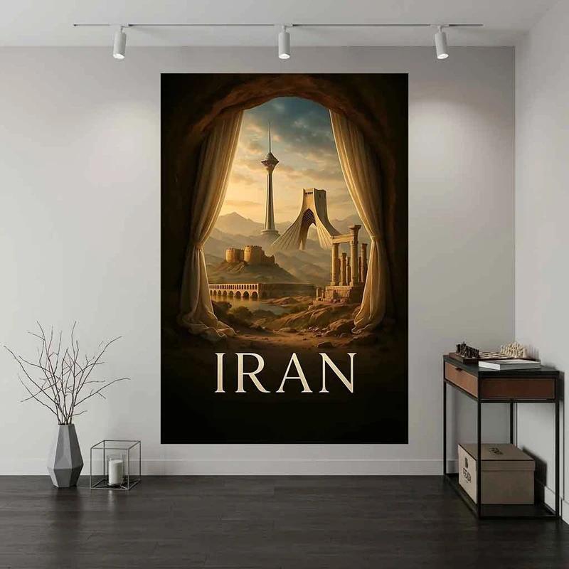 پوستر طرح  آثار باستانی مدل ایران کد DV1471