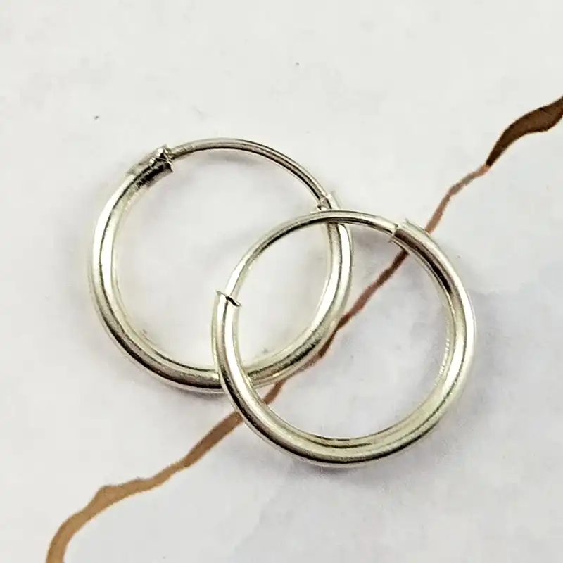 گوشواره نقره زنانه سلین کالا مدل حلقه ای کد 05