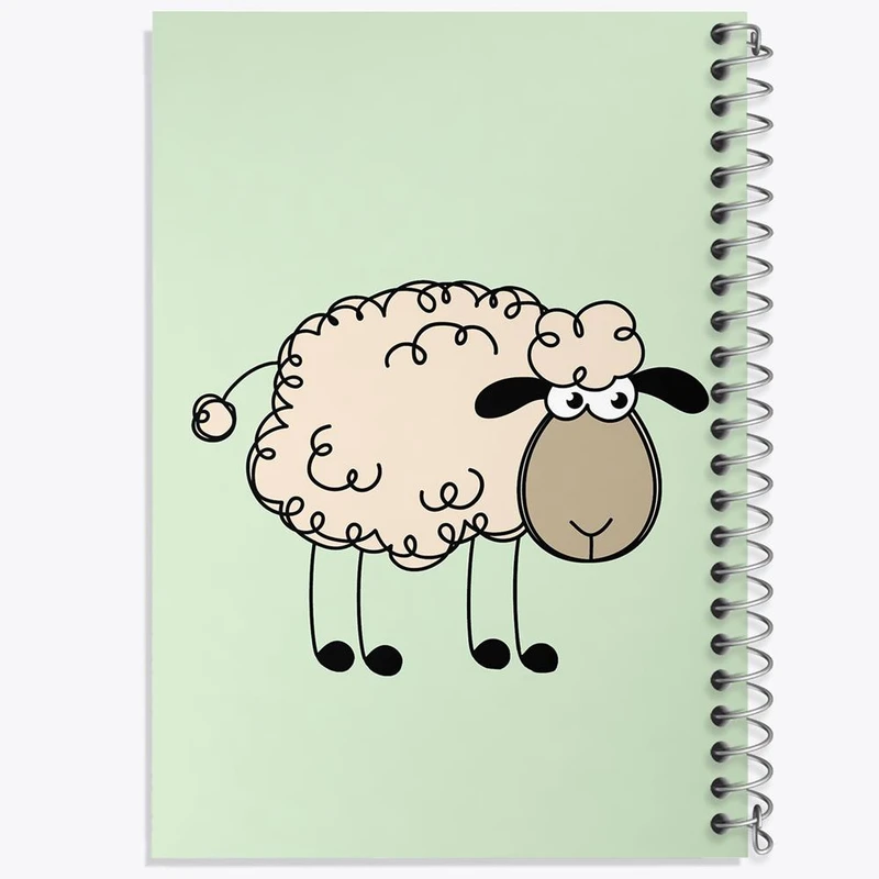 دفتر مشق 50 برگ خندالو مدل گوسفند بامزه کد 29363