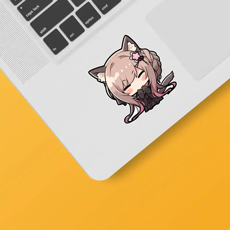 استیکر لپ تاپ و موبایل بووم طرح دختر بانمک کد MR00