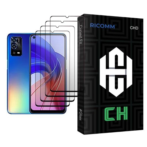 محافظ صفحه نمایش ریکام مدل CH Glass MIX004 مناسب برای گوشی موبایل اوپو A55 بسته چهار عددی