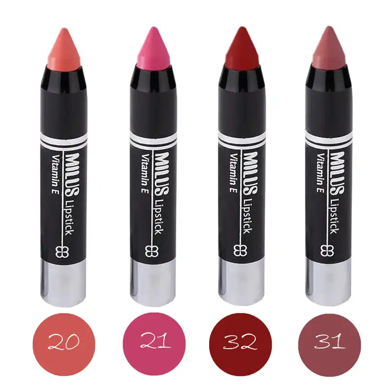 رژ لب مدادی میلوس کد MIF1 مجموعه 4 عددی