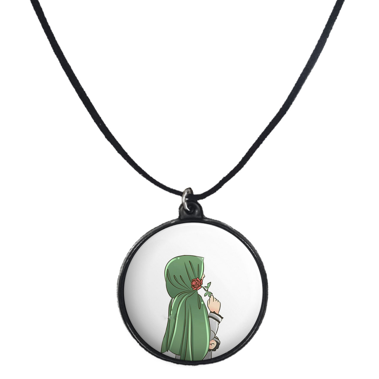 گردنبند پرمانه طرح حجاب کد pmb.24050 مدل دو طرفه