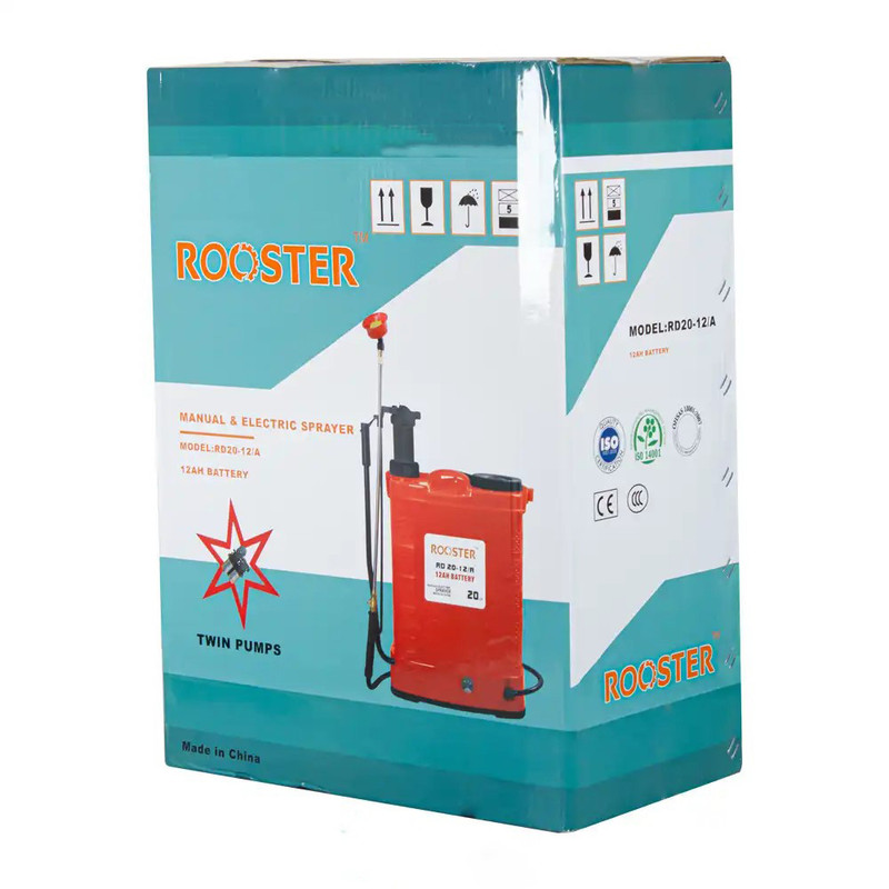 سمپاش شارژی دو کاره روستر مدل RD20-12A گنجایش 20 لیتر