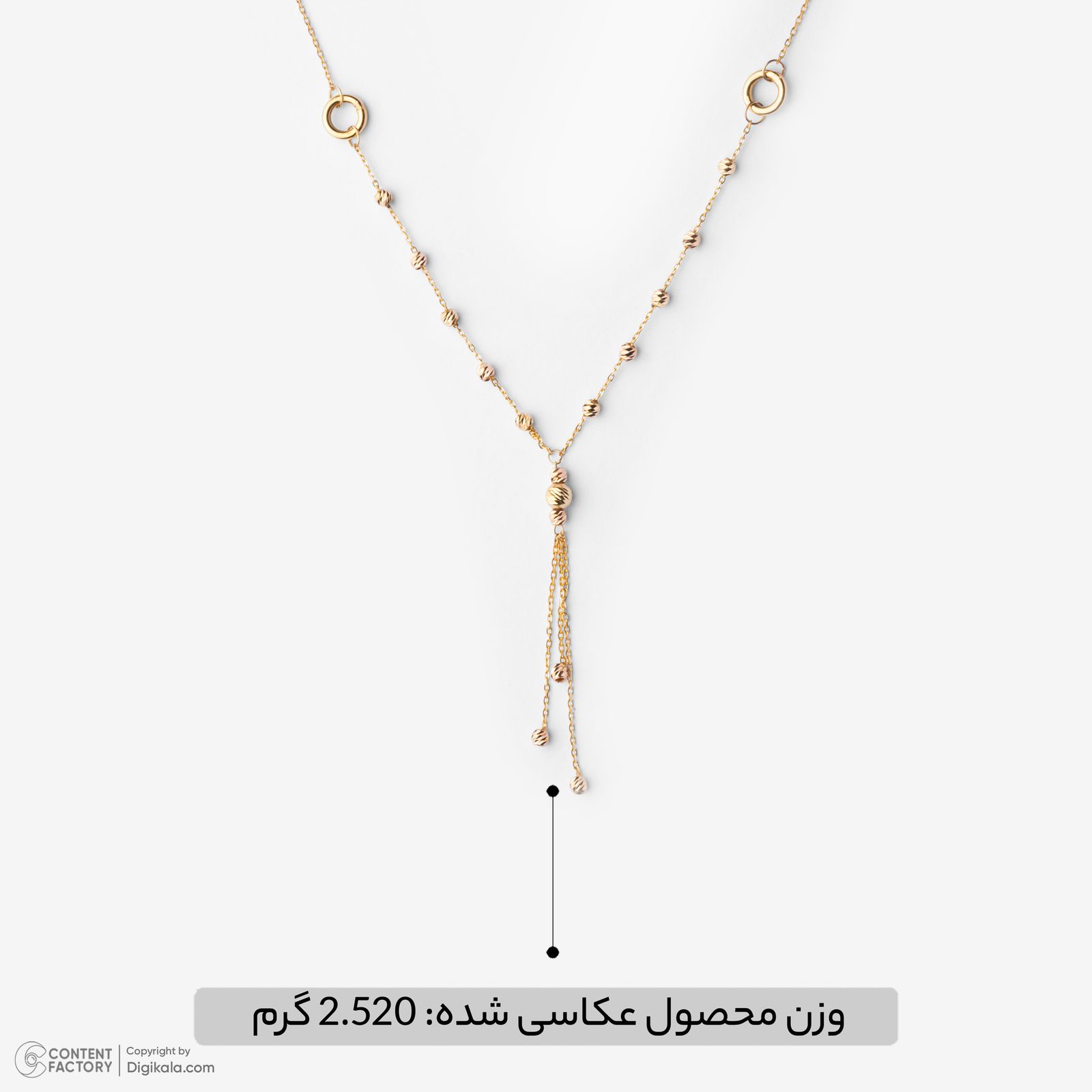 گردنبند طلا 18 عیار زنانه با زنجیر البرنادو گلدم مدل 2PE145002 -  - 5