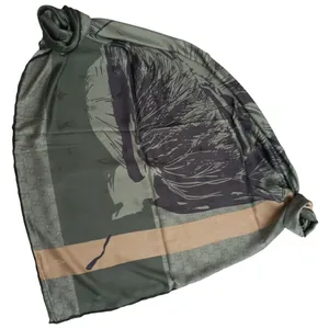 روسری زنانه گوچی مدل دور دست دوز ساتن ابریشم کد 432