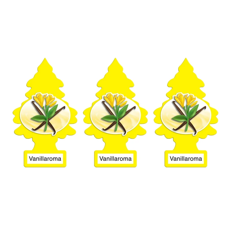 خوشبوکننده خودرو لیتل تریس مدل Trees رایحه Vanillaroma بسته 3 عددی