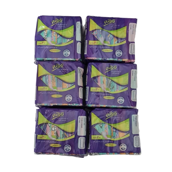 پد بهداشتی تافته مدل 20 روزانه مجموعه 6 عددی