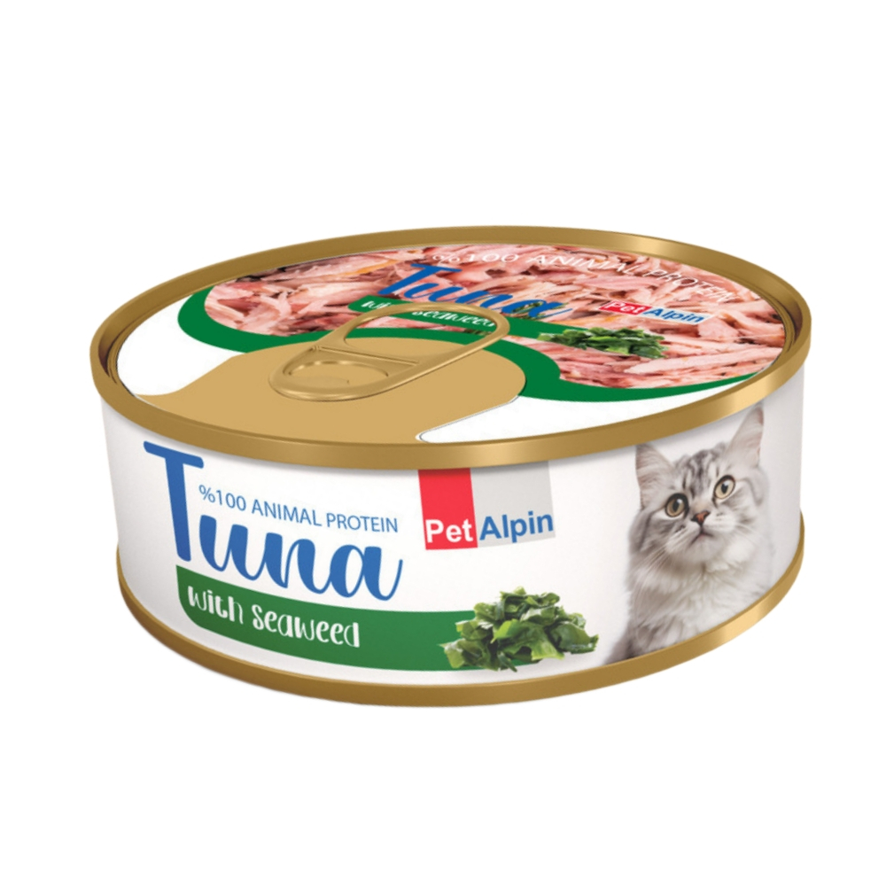 کنسرو گربه پتالپین مدل نچرال طعم مرغ و جلبک دریایی وزن 100 گرم