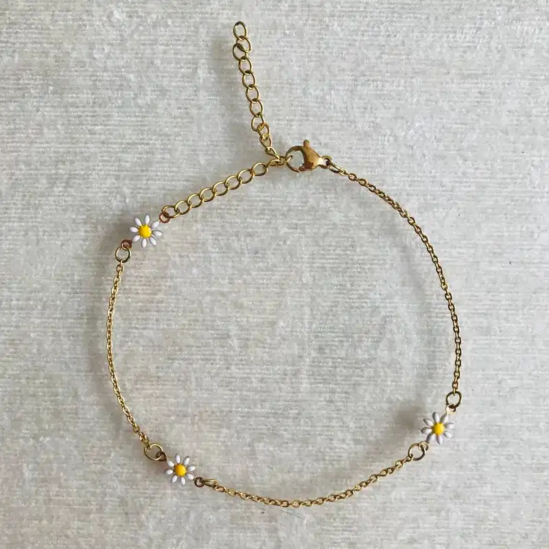 پابند زنانه مدل بابونه کد 555