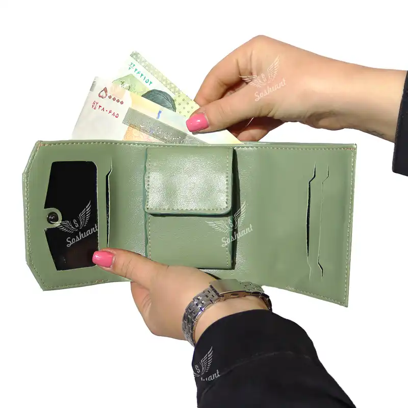 کیف پول زنانه مدل گل رز