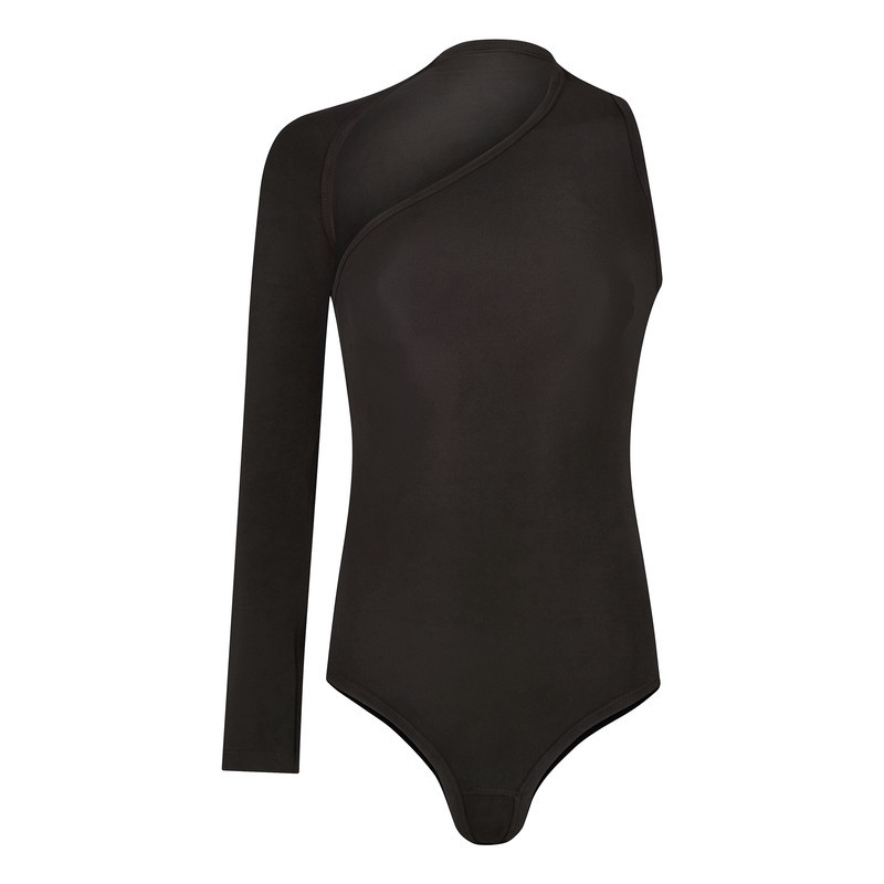 بادی بدون آستین زنانه مدل تک آستین یقه کج کد 1030