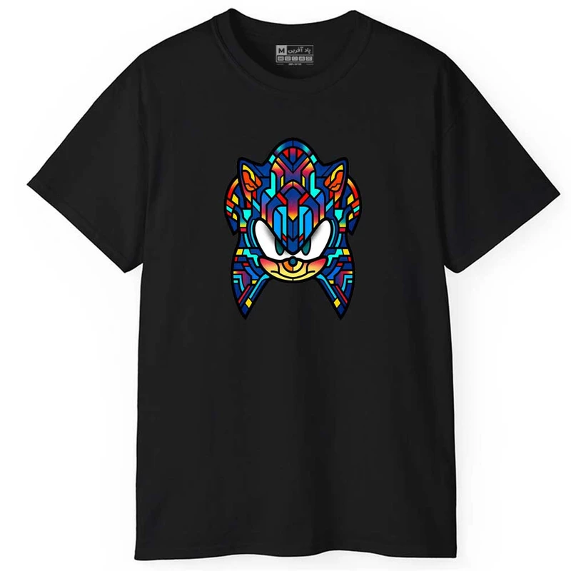 تی شرت آستین کوتاه مردانه پاد آفرین مدل اسپرت طرح سونیک کد 01003